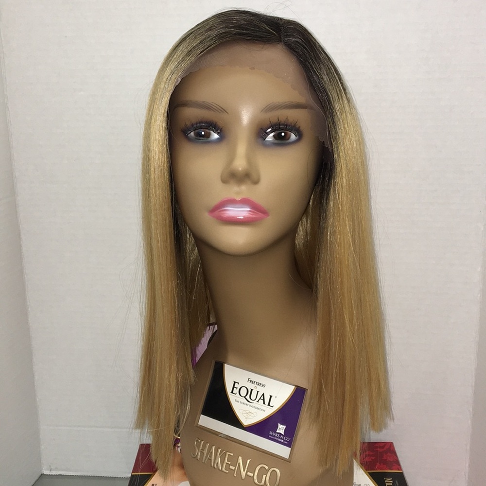 🆕straight blunt ombré straight lace front wig